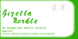 gizella merkle business card